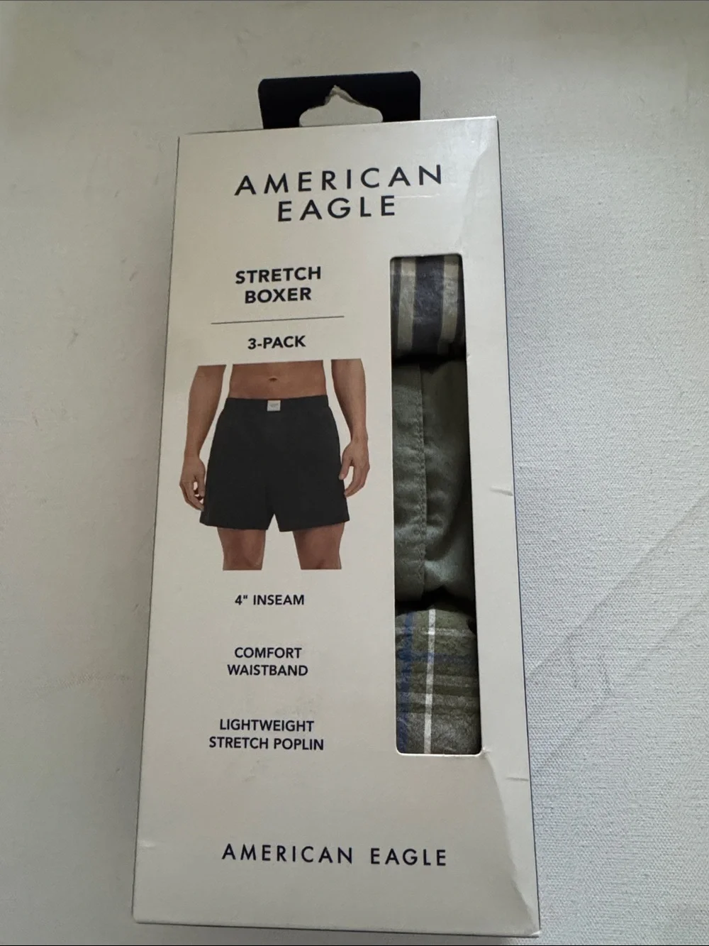 American Eagle Boxers Mens XS 3 Pack Green